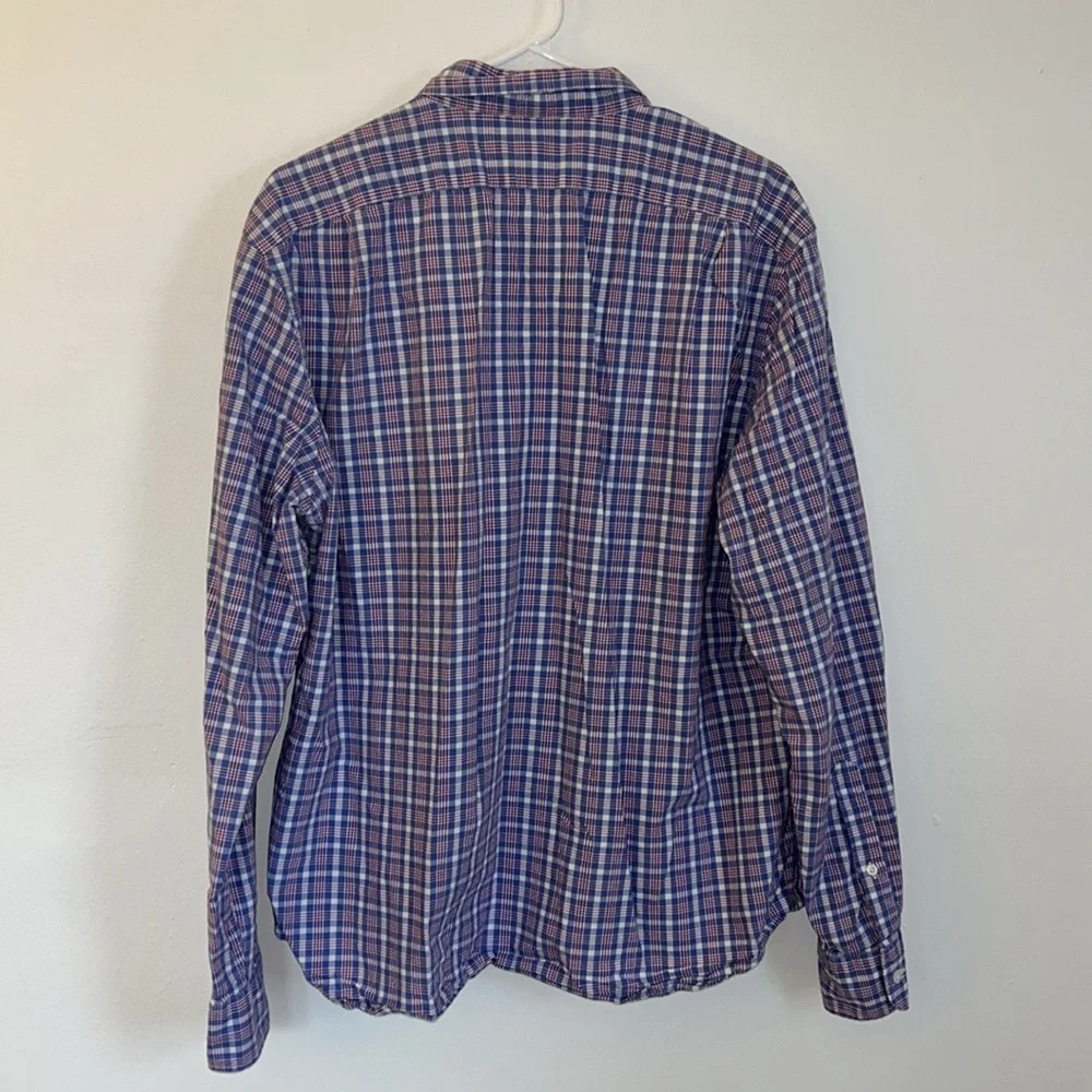 J Crew Men's Blue Plaid Shirt